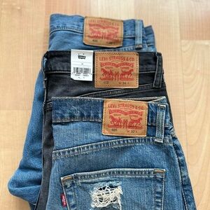 Levi's Men's Blue and Black Jeans